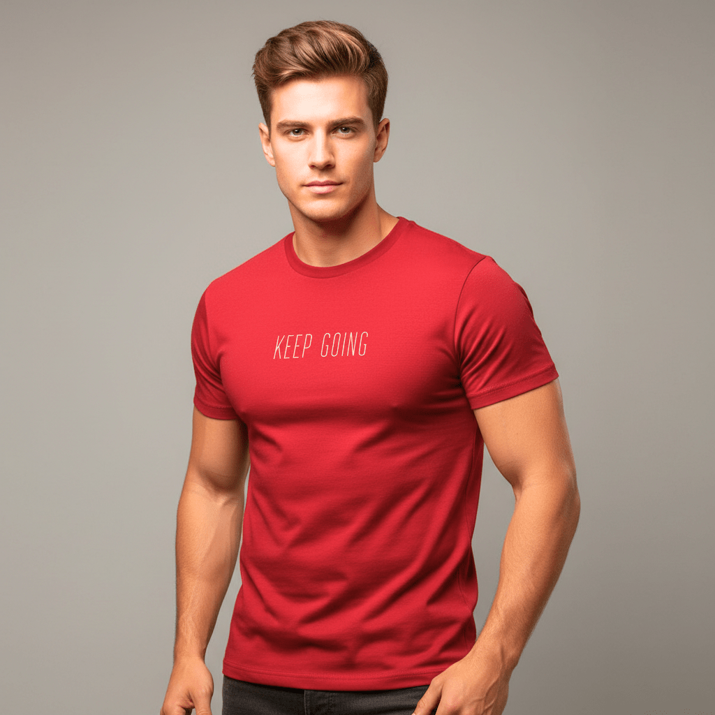 T-shirt unisexe en coton biologique – KEEP GOING (Blanc) - Wearistic