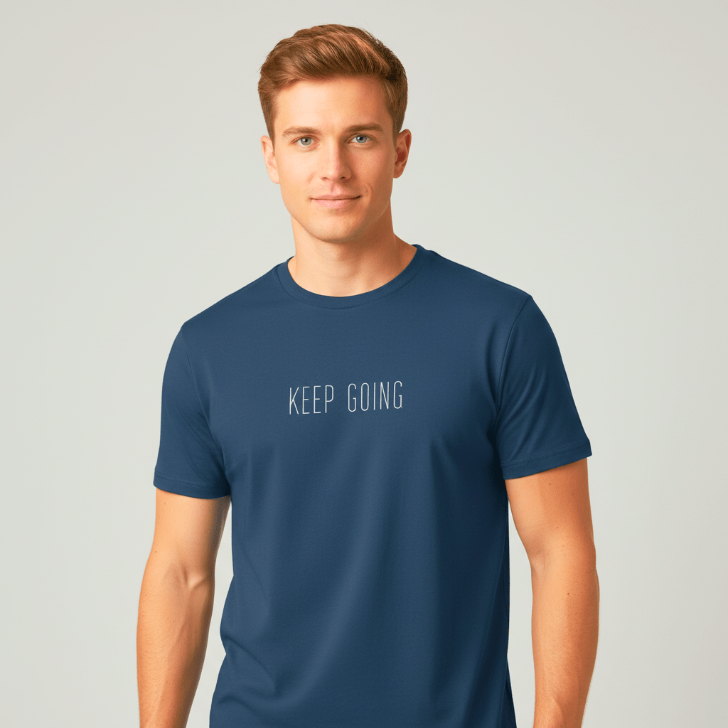 T-shirt unisexe en coton biologique – KEEP GOING (Blanc) - Wearistic