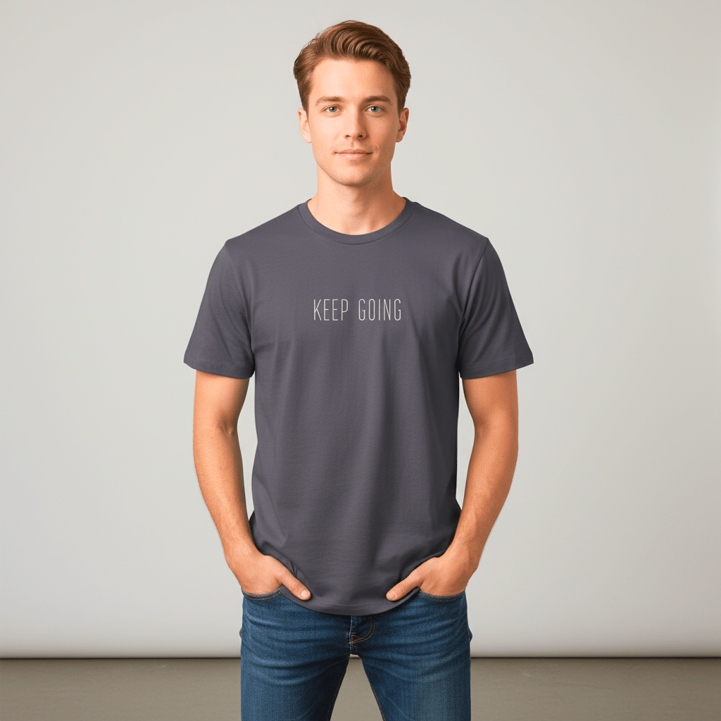 T-shirt unisexe en coton biologique – KEEP GOING (Blanc) - Wearistic