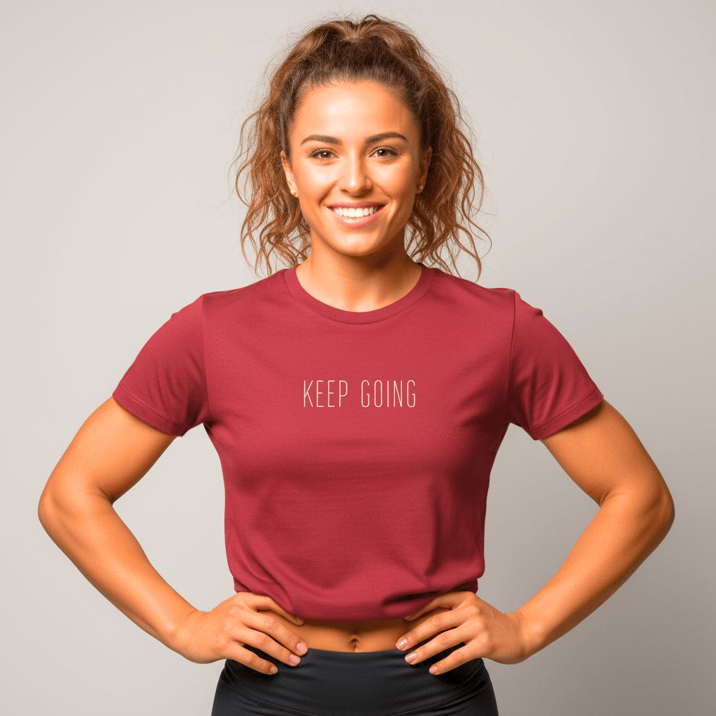 T-shirt unisexe en coton biologique – KEEP GOING (Blanc) - Wearistic