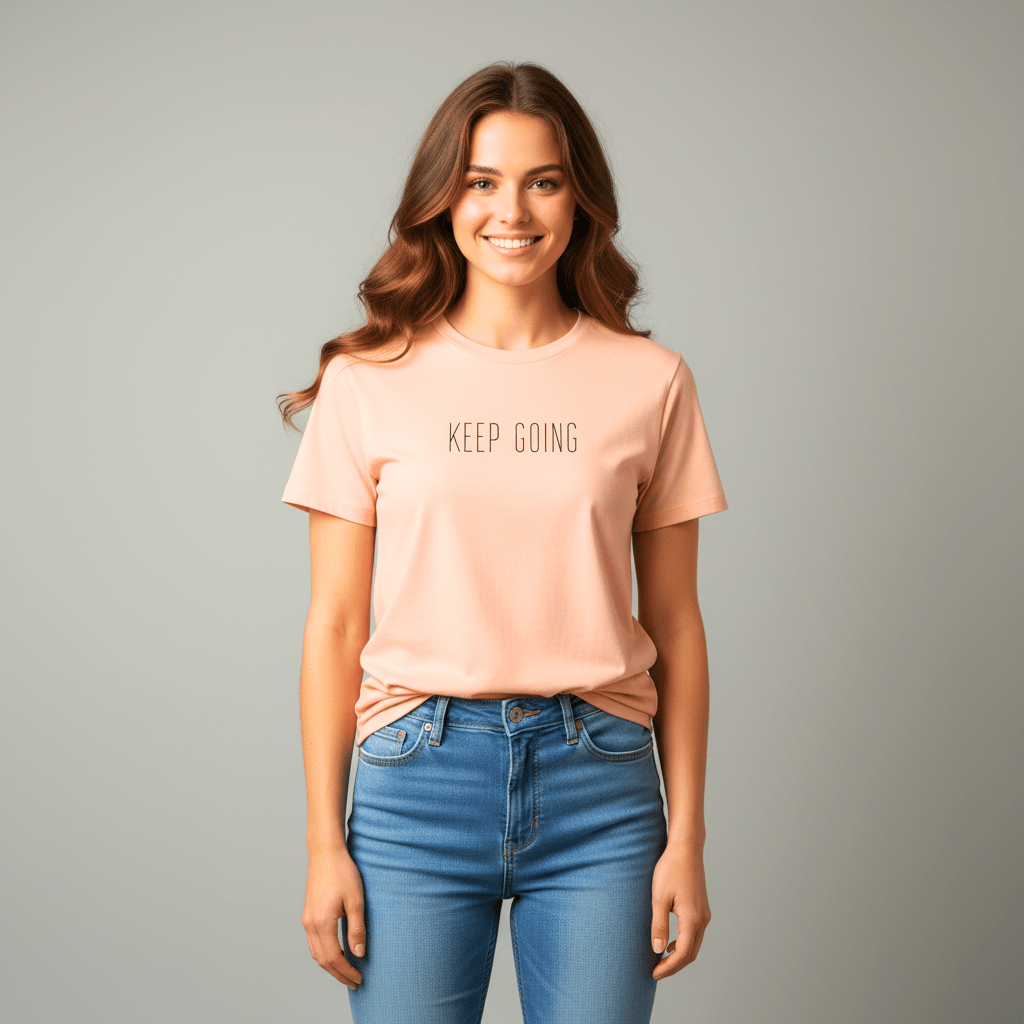 T-shirt unisexe en coton biologique – KEEP GOING (Noir) - Wearistic