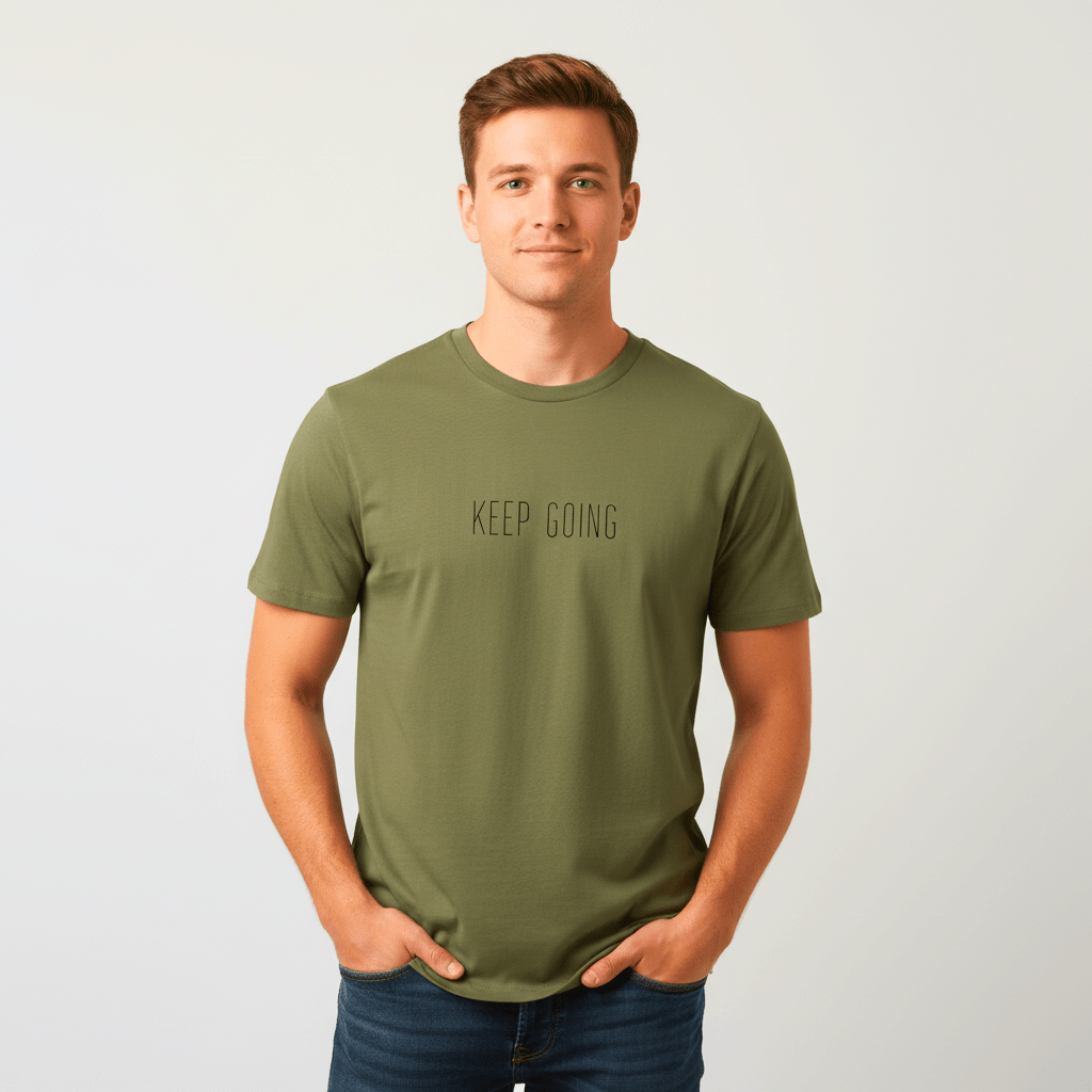 T-shirt unisexe en coton biologique – KEEP GOING (Noir) - Wearistic