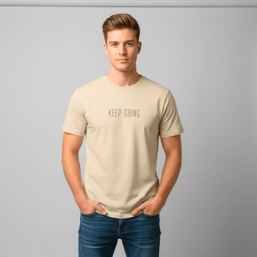 T-shirt unisexe en coton biologique – KEEP GOING (Noir) - Wearistic