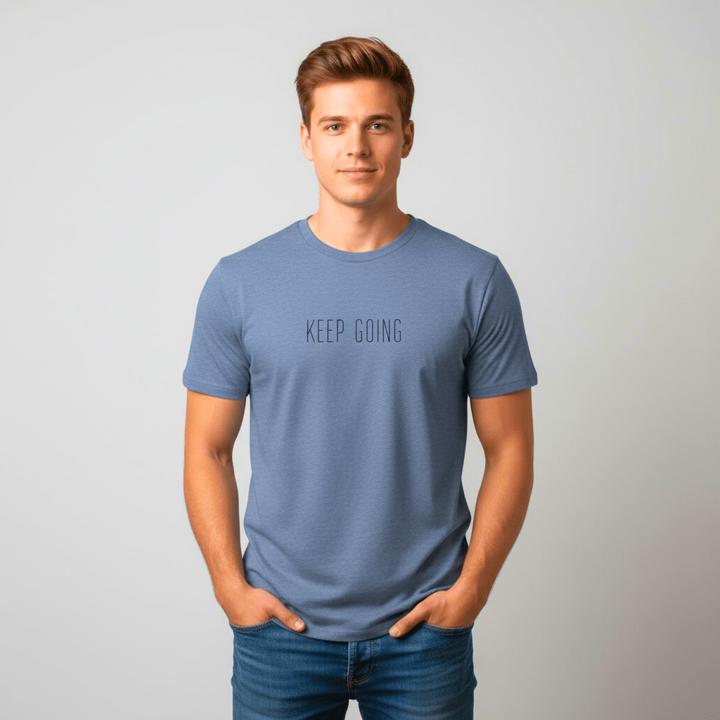 T-shirt unisexe en coton biologique – KEEP GOING (Noir) - Wearistic