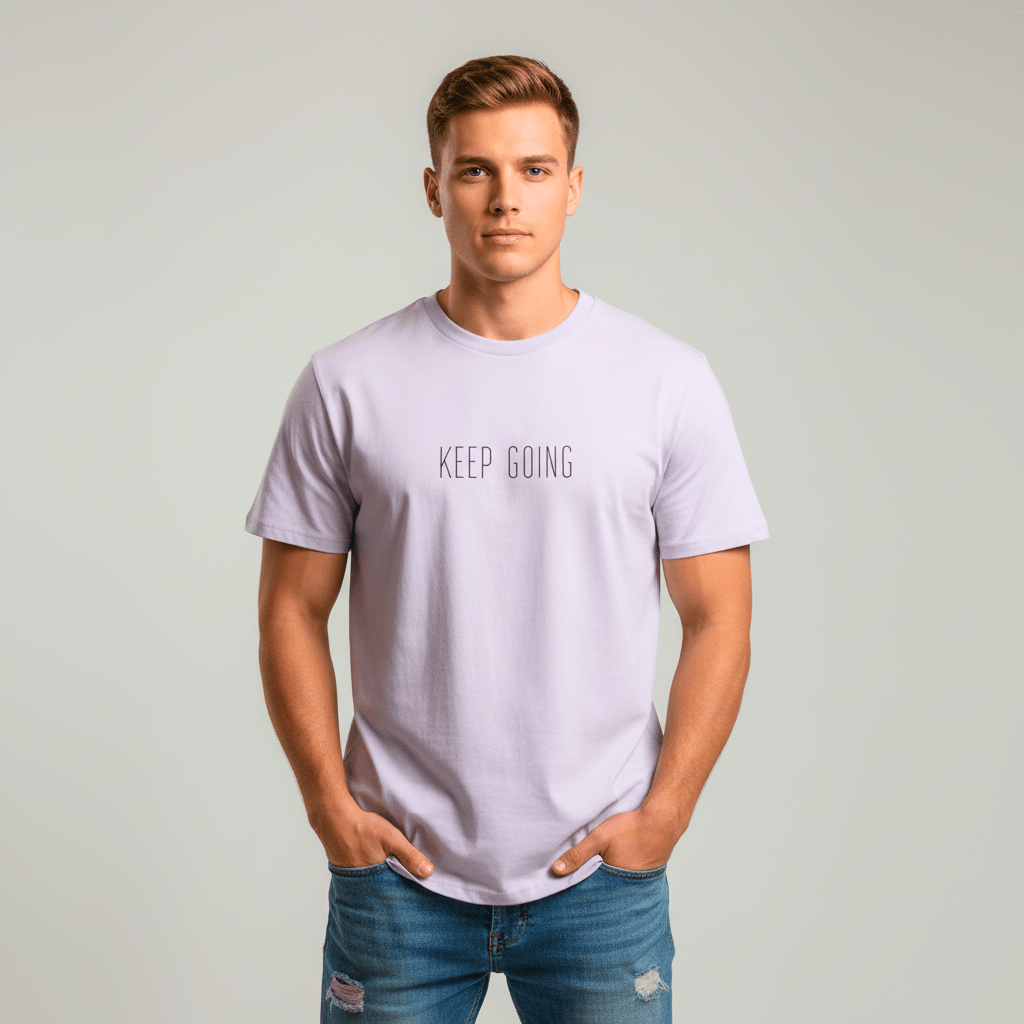 T-shirt unisexe en coton biologique – KEEP GOING (Noir) - Wearistic