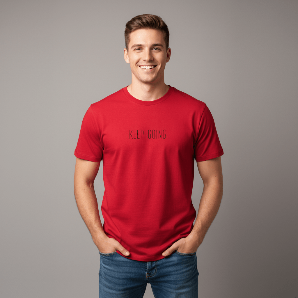 T-shirt unisexe en coton biologique – KEEP GOING (Noir) - Wearistic