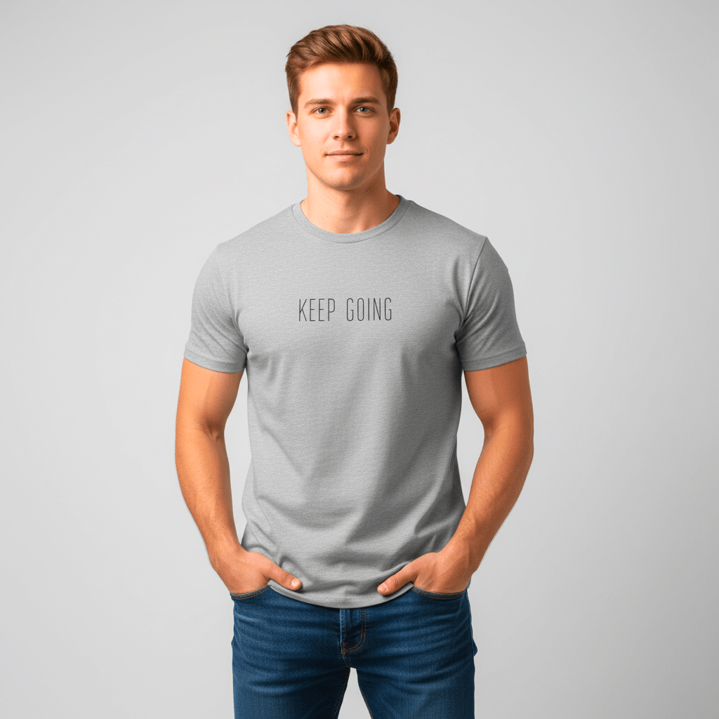 T-shirt unisexe en coton biologique – KEEP GOING (Noir) - Wearistic