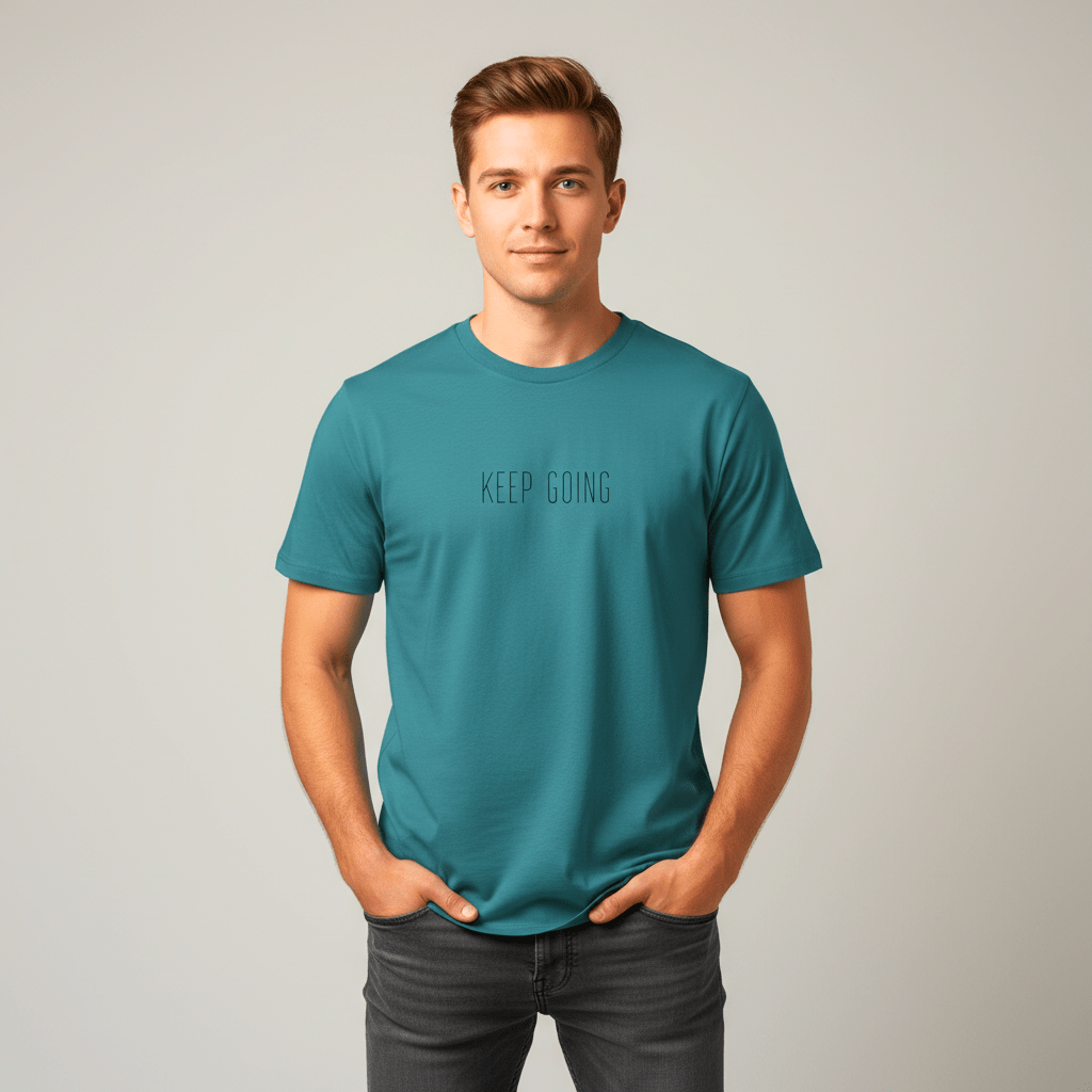 T-shirt unisexe en coton biologique – KEEP GOING (Noir) - Wearistic