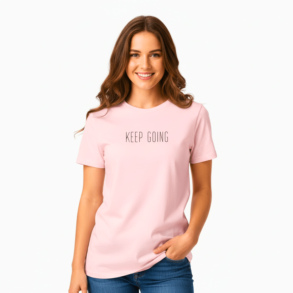 T-shirt unisexe en coton biologique – KEEP GOING (Noir) - Wearistic