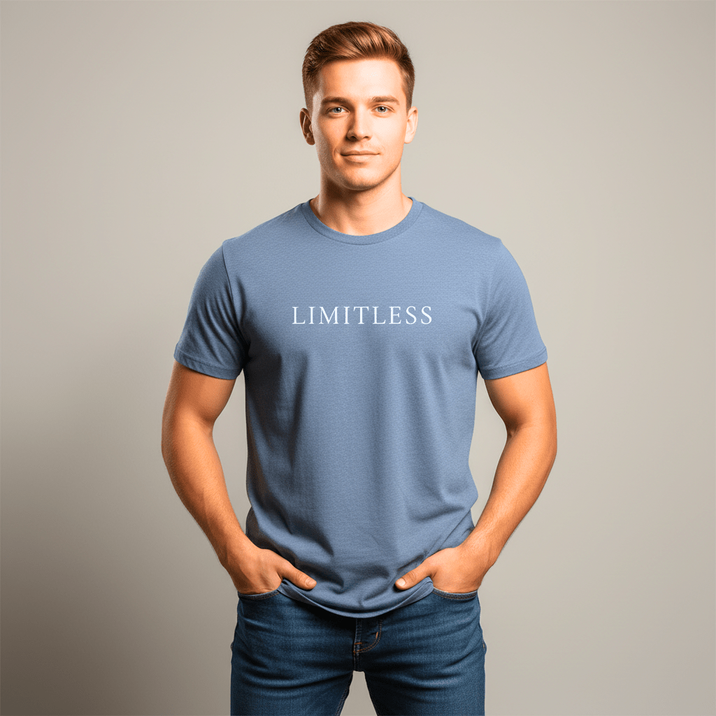 T-shirt unisexe en coton biologique – LIMITLESS (Blanc) - Wearistic