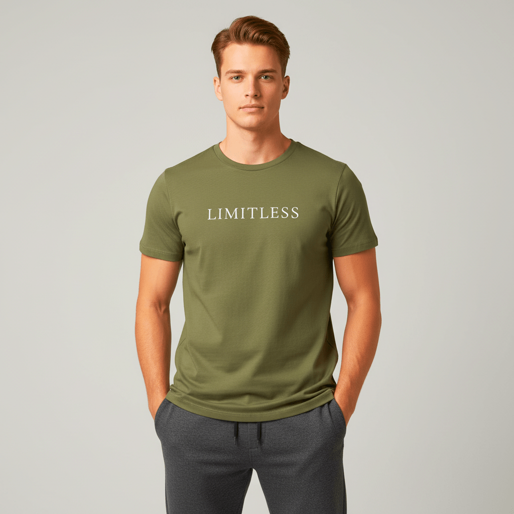 T-shirt unisexe en coton biologique – LIMITLESS (Blanc) - Wearistic