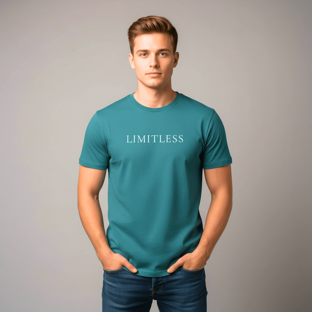T-shirt unisexe en coton biologique – LIMITLESS (Blanc) - Wearistic