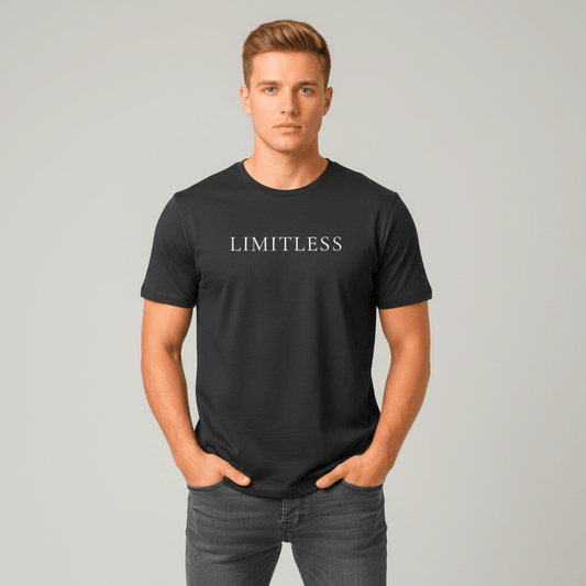T-shirt unisexe en coton biologique – LIMITLESS (Blanc) - Wearistic