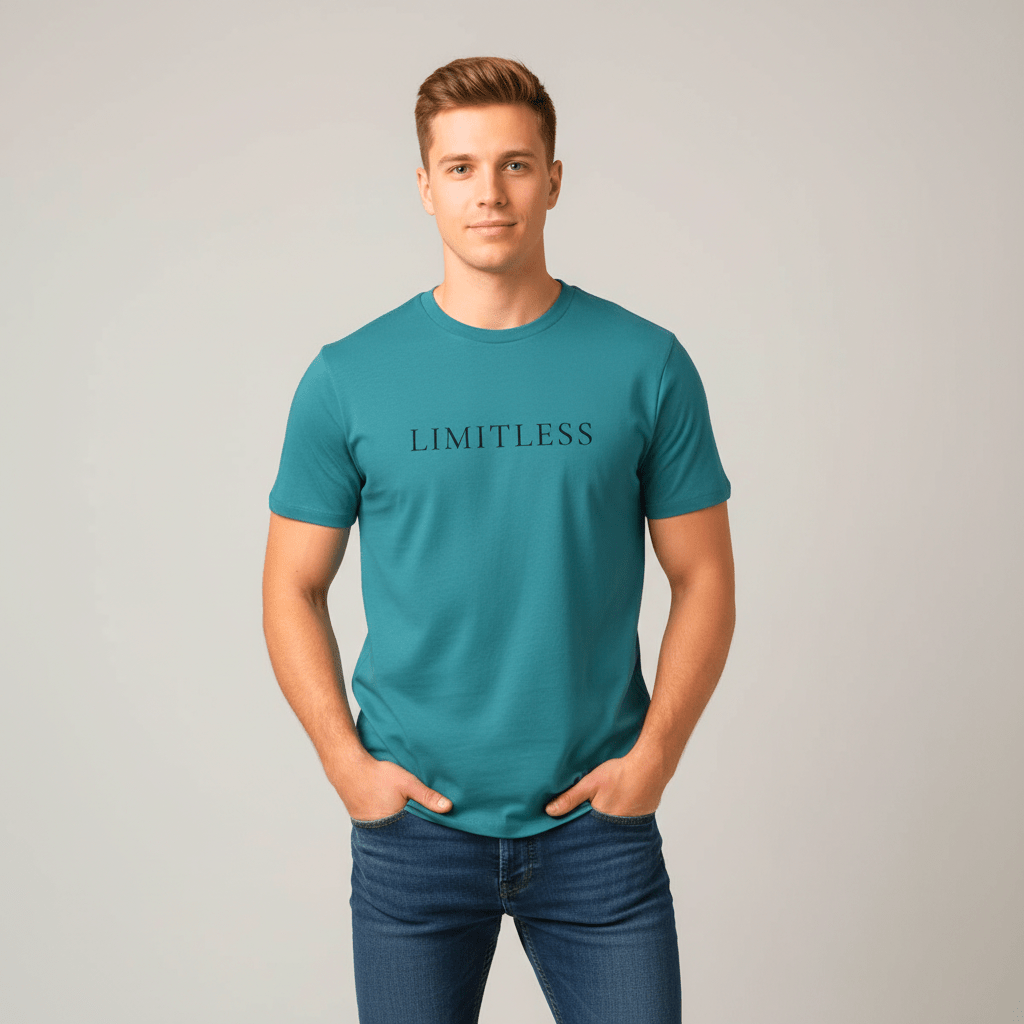 T-shirt unisexe en coton biologique – LIMITLESS (Noir) - Wearistic