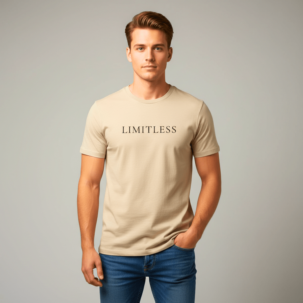 T-shirt unisexe en coton biologique – LIMITLESS (Noir) - Wearistic