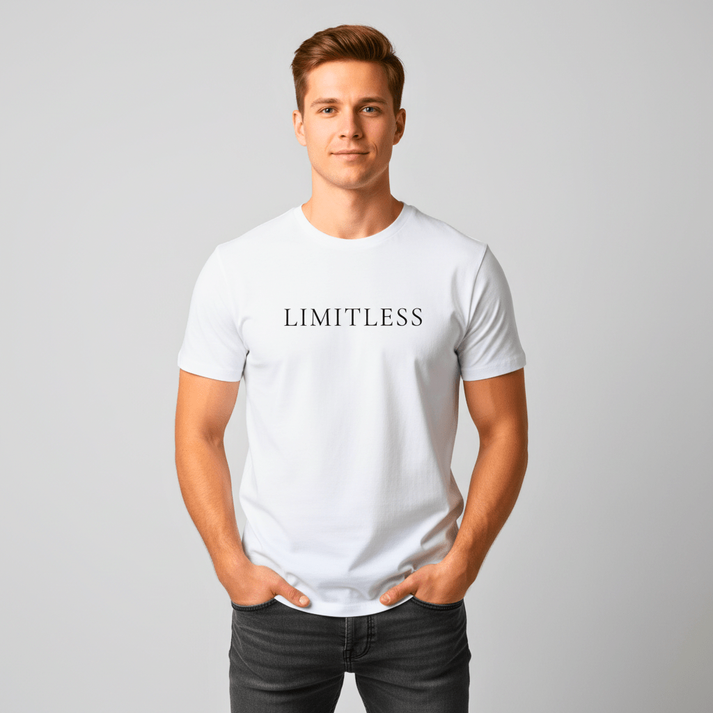 T-shirt unisexe en coton biologique – LIMITLESS (Noir) - Wearistic