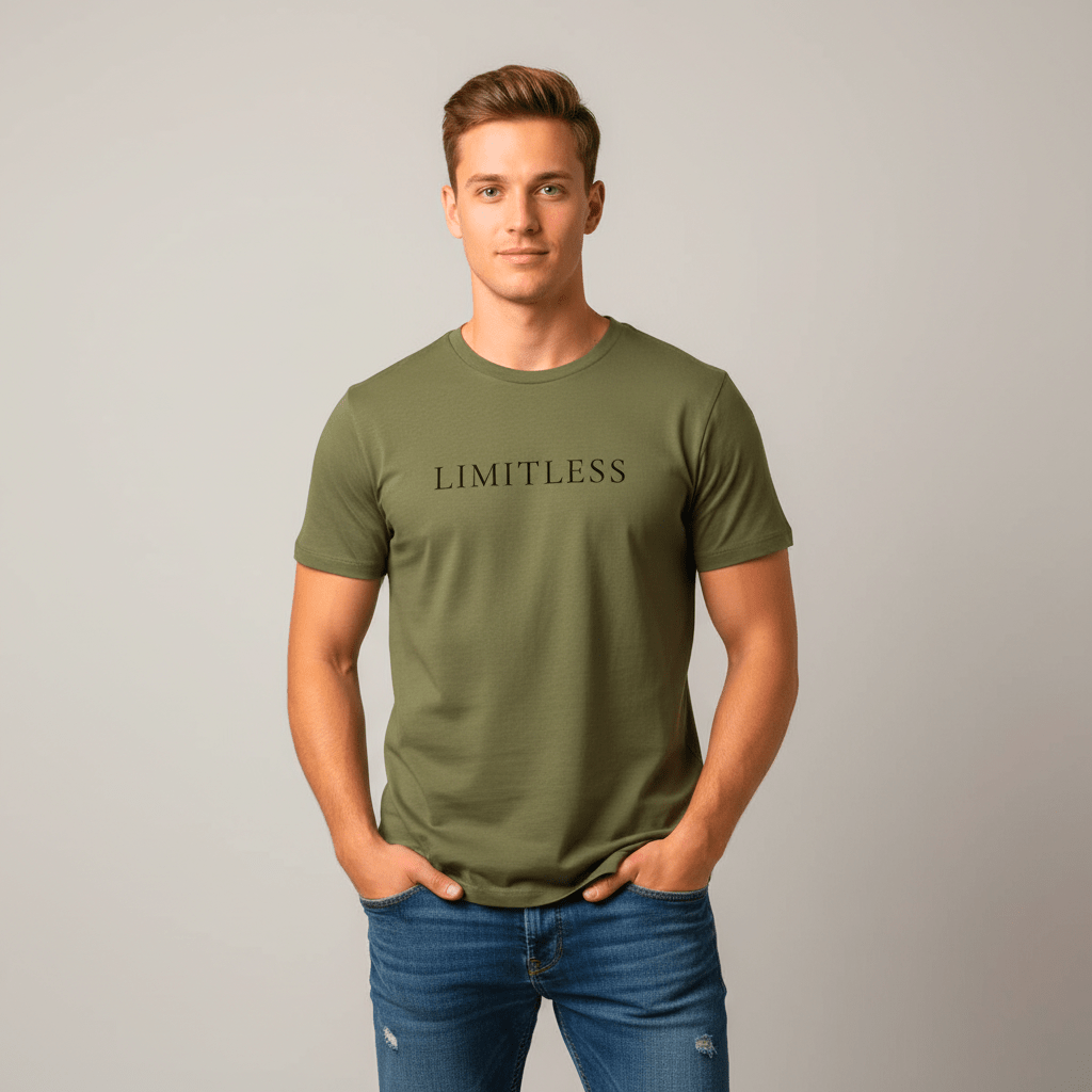 T-shirt unisexe en coton biologique – LIMITLESS (Noir) - Wearistic