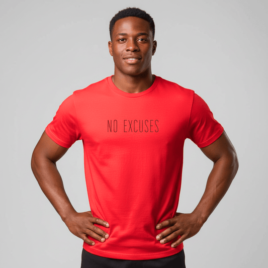 T-shirt unisexe en coton biologique – NO EXCUSES (Noir) - Wearistic