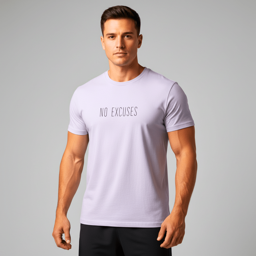 T-shirt unisexe en coton biologique – NO EXCUSES (Noir) - Wearistic