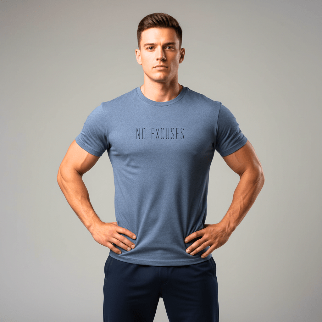 T-shirt unisexe en coton biologique – NO EXCUSES (Noir) - Wearistic