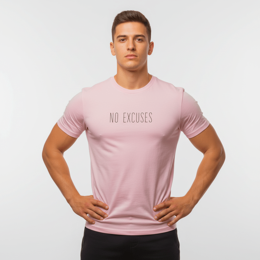 T-shirt unisexe en coton biologique – NO EXCUSES (Noir) - Wearistic