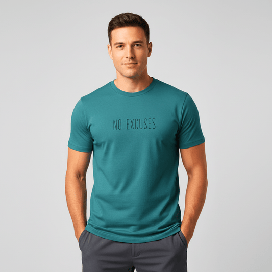 T-shirt unisexe en coton biologique – NO EXCUSES (Noir) - Wearistic