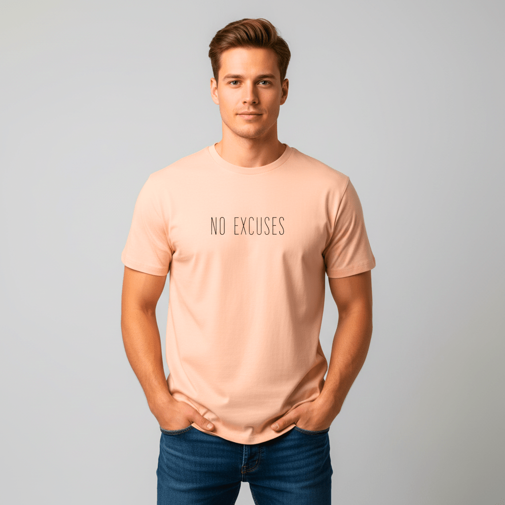 T-shirt unisexe en coton biologique – NO EXCUSES (Noir) - Wearistic