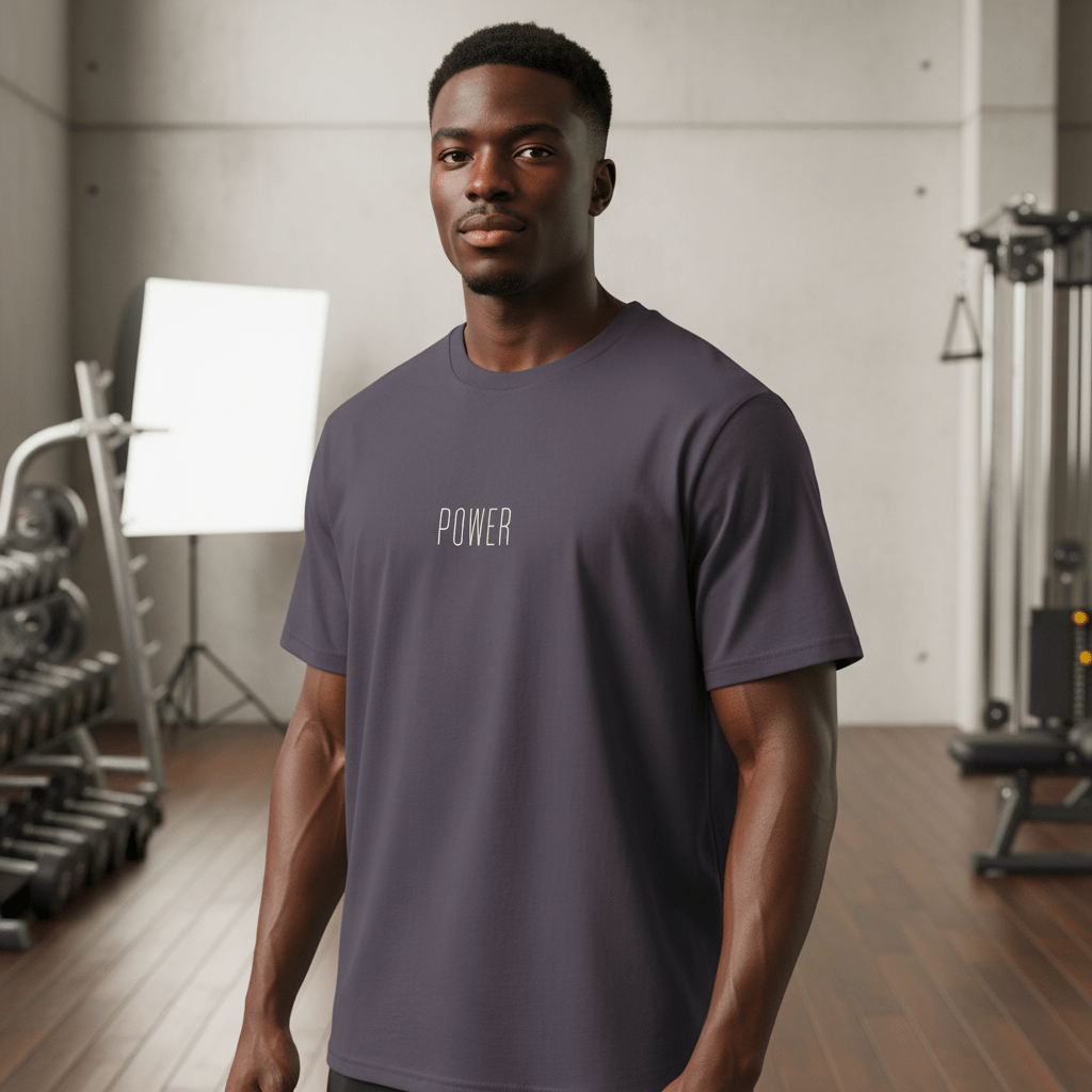 T-shirt unisexe en coton biologique - Power - (Blanc) - Wearistic