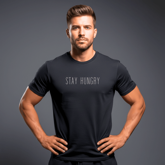 T-shirt unisexe en coton biologique – STAY HUNGRY (Blanc) - Wearistic