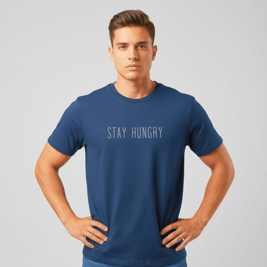 T-shirt unisexe en coton biologique – STAY HUNGRY (Blanc) - Wearistic