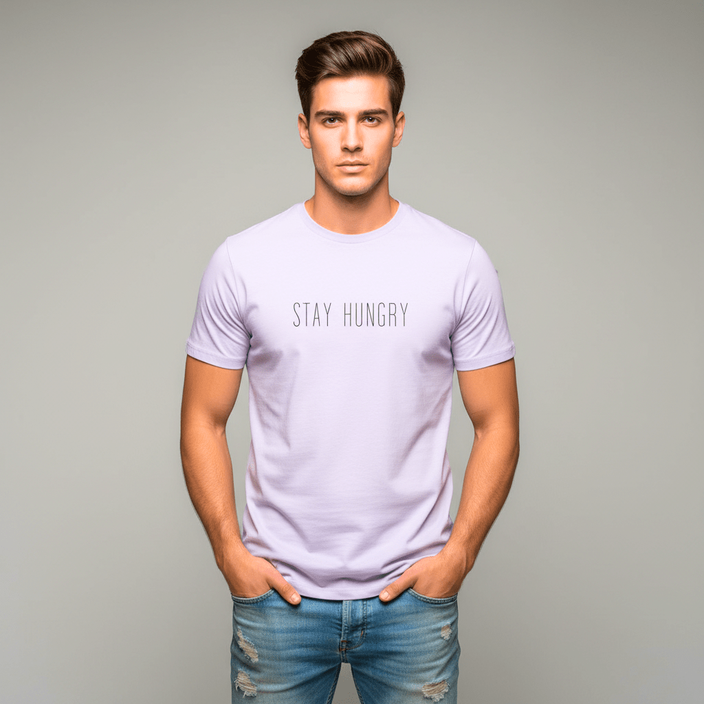 T-shirt unisexe en coton biologique – STAY HUNGRY (Noir) - Wearistic