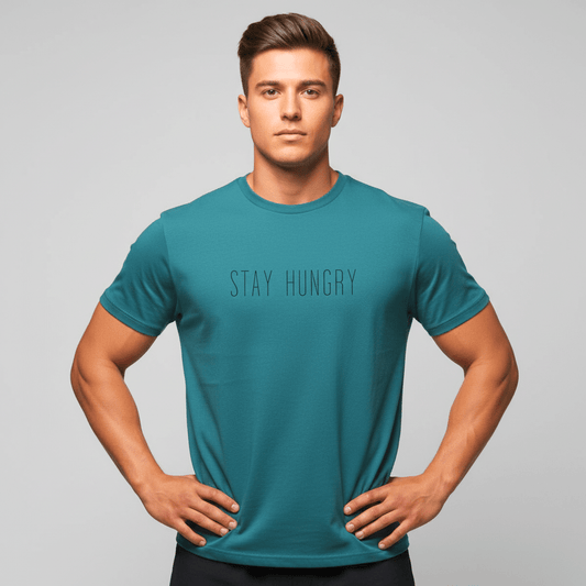 T-shirt unisexe en coton biologique – STAY HUNGRY (Noir) - Wearistic