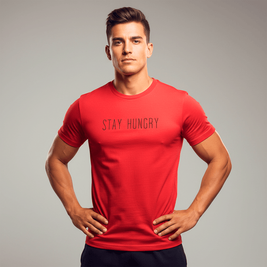 T-shirt unisexe en coton biologique – STAY HUNGRY (Noir) - Wearistic