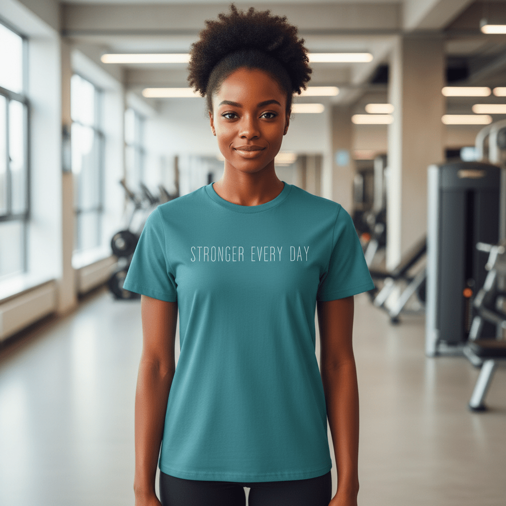 T-shirt unisexe en coton biologique – STRONGER EVERY DAY (Blanc) - Wearistic