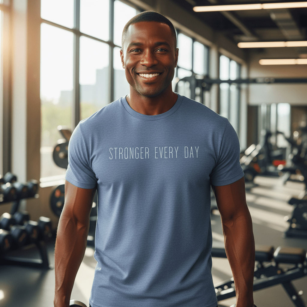 T-shirt unisexe en coton biologique – STRONGER EVERY DAY (Blanc) - Wearistic