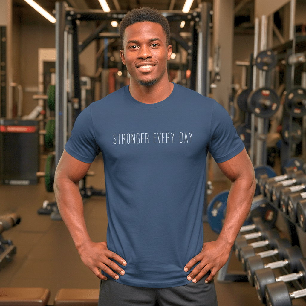 T-shirt unisexe en coton biologique – STRONGER EVERY DAY (Blanc) - Wearistic