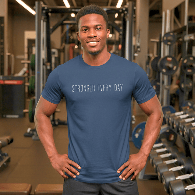 T-shirt unisexe en coton biologique – STRONGER EVERY DAY (Blanc) - Wearistic