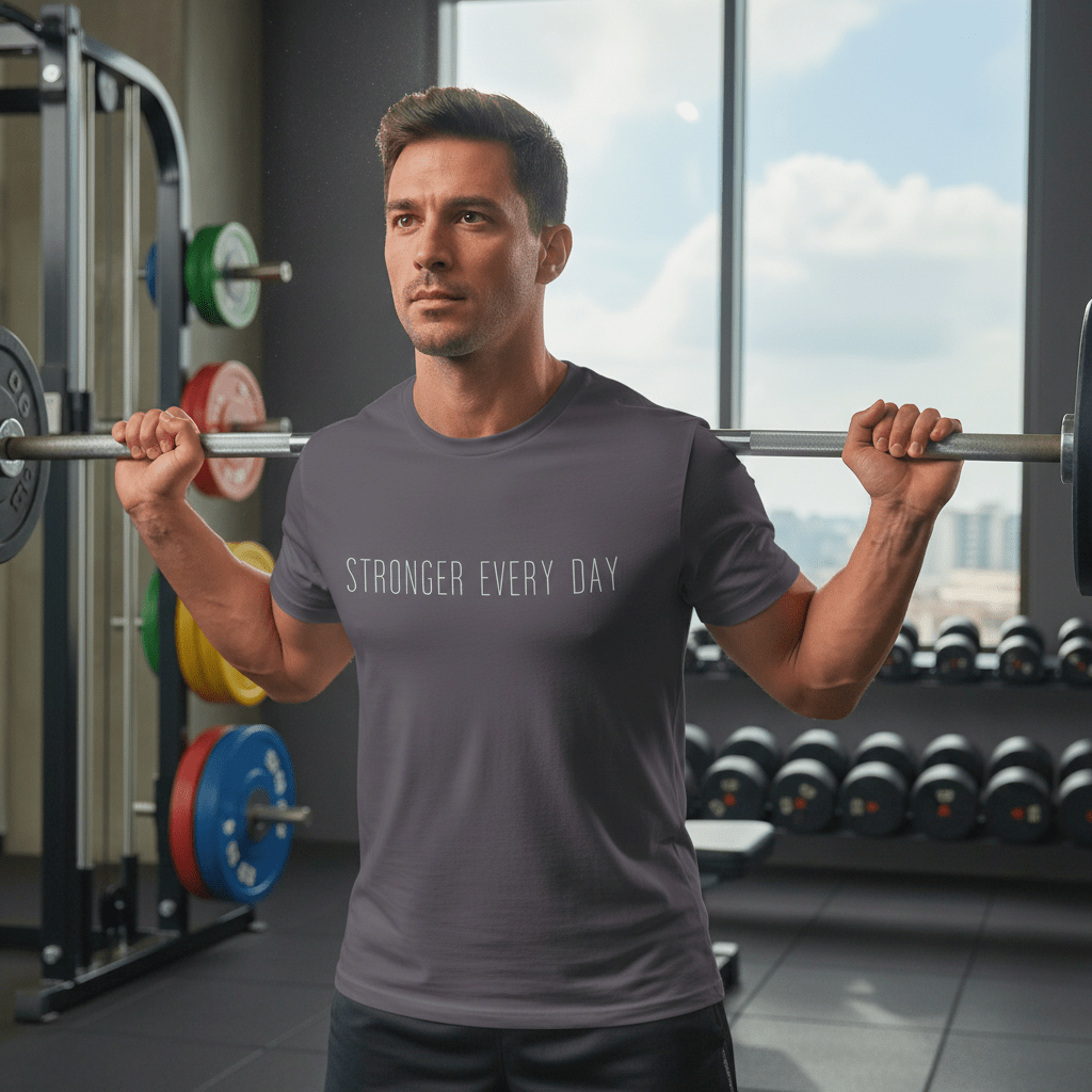 T-shirt unisexe en coton biologique – STRONGER EVERY DAY (Blanc) - Wearistic
