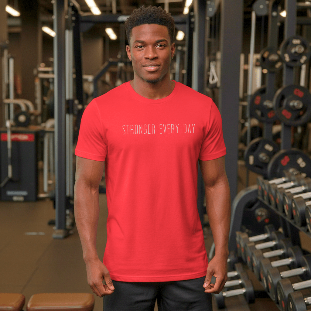 T-shirt unisexe en coton biologique – STRONGER EVERY DAY (Blanc) - Wearistic