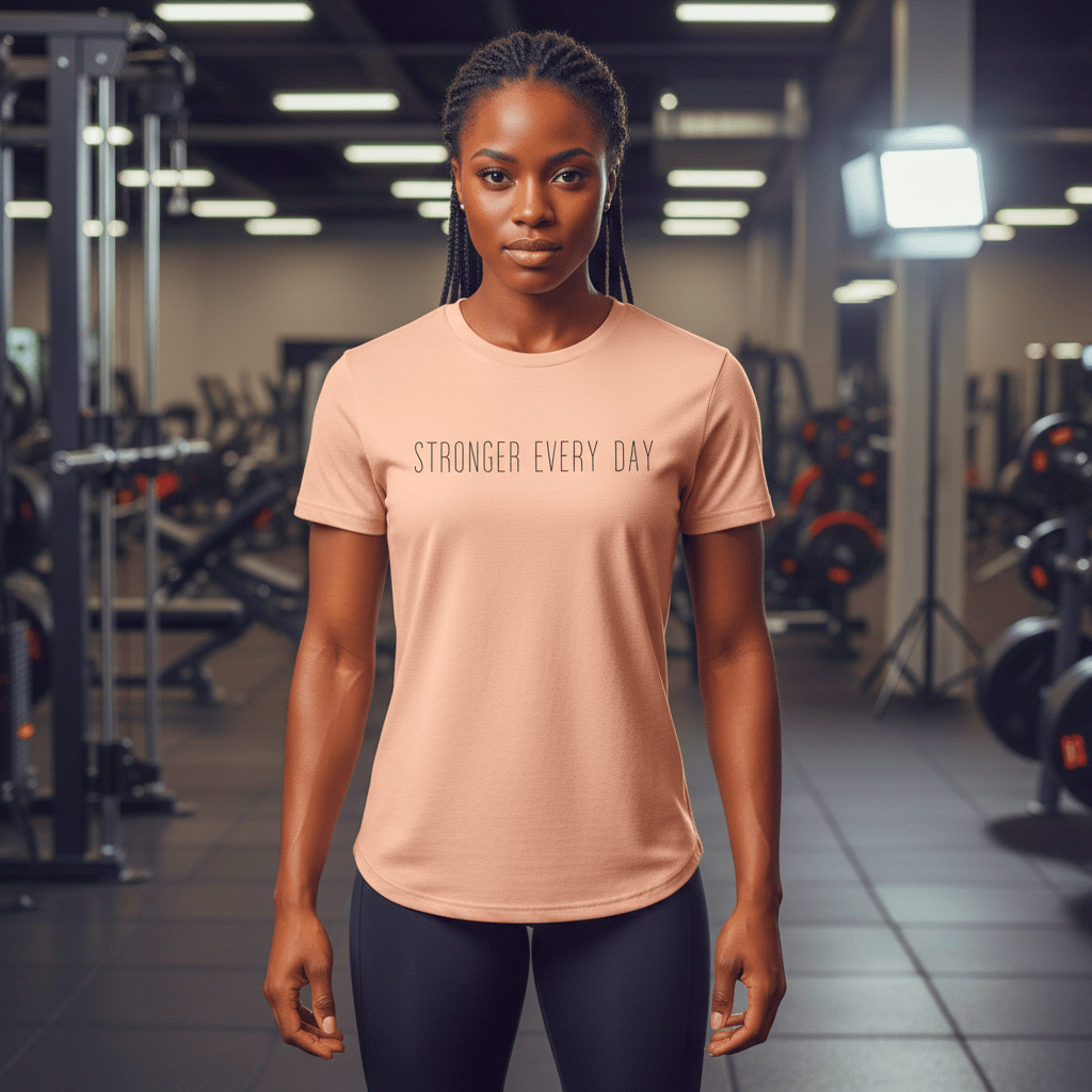 T-shirt unisexe en coton biologique – STRONGER EVERY DAY (Noir) - Wearistic