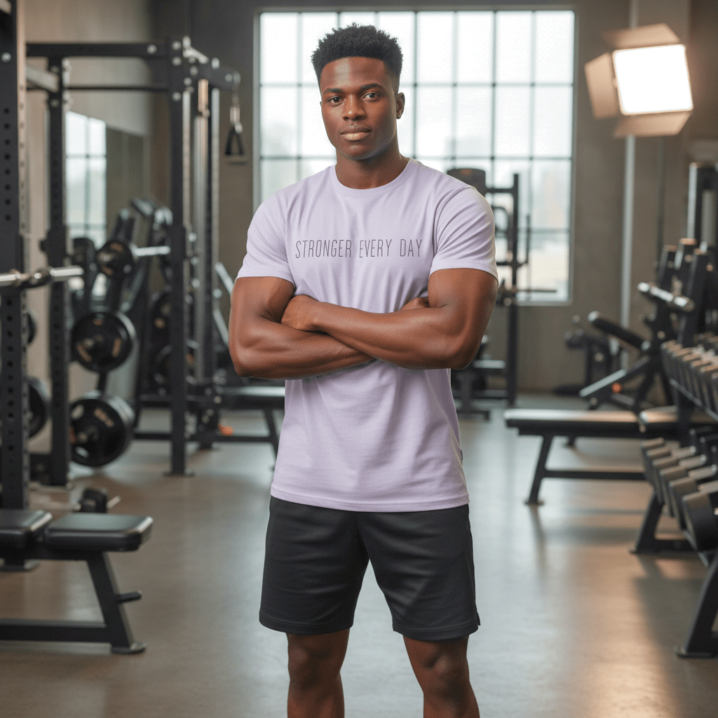 T-shirt unisexe en coton biologique – STRONGER EVERY DAY (Noir) - Wearistic