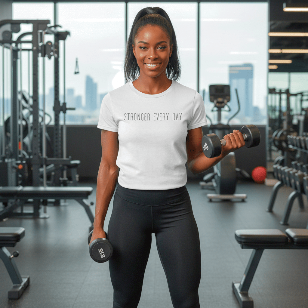 T-shirt unisexe en coton biologique – STRONGER EVERY DAY (Noir) - Wearistic
