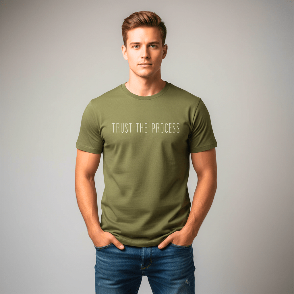 T-shirt unisexe en coton biologique – TRUST THE PROCESS (Blanc) - Wearistic