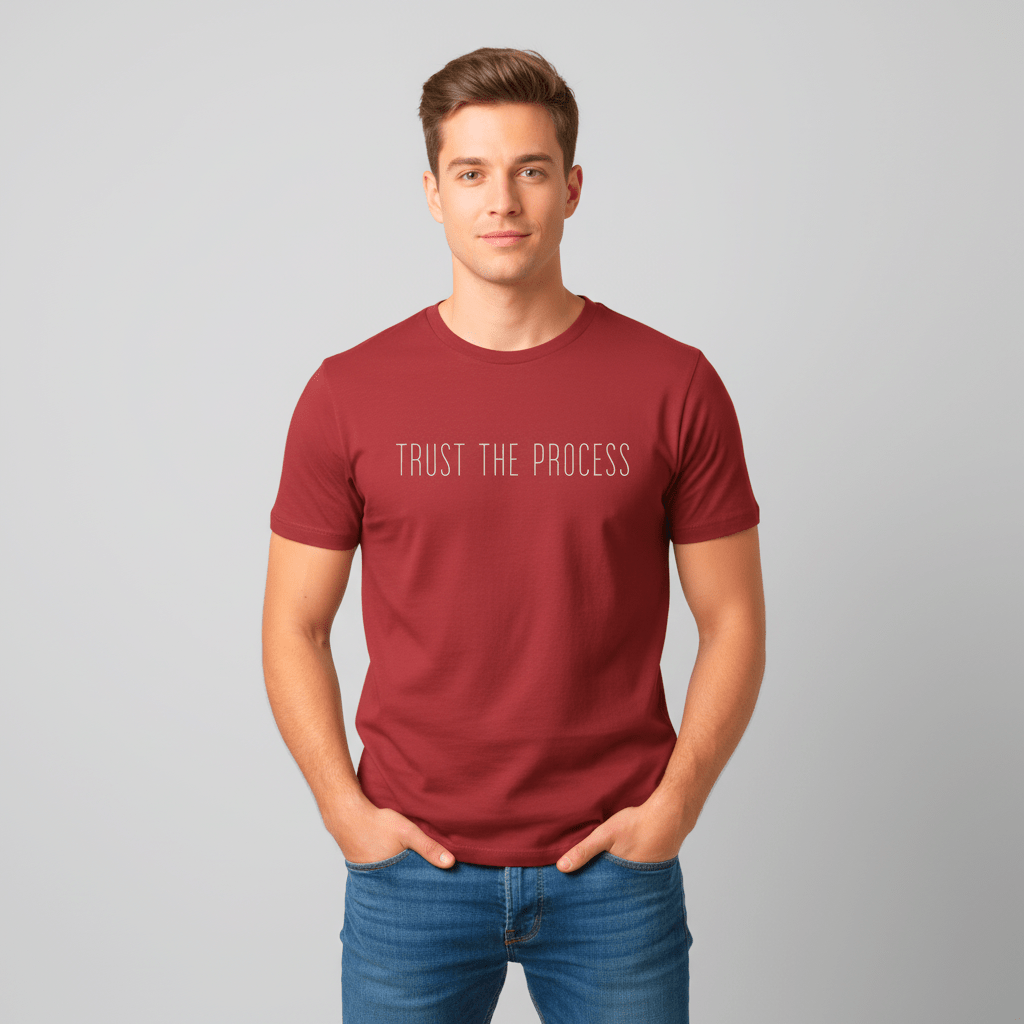 T-shirt unisexe en coton biologique – TRUST THE PROCESS (Blanc) - Wearistic