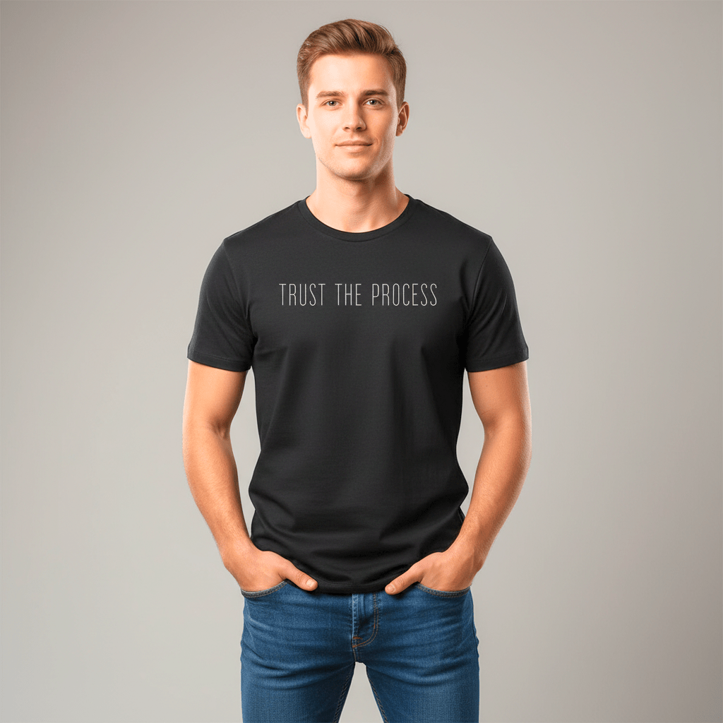 T-shirt unisexe en coton biologique – TRUST THE PROCESS (Blanc) - Wearistic