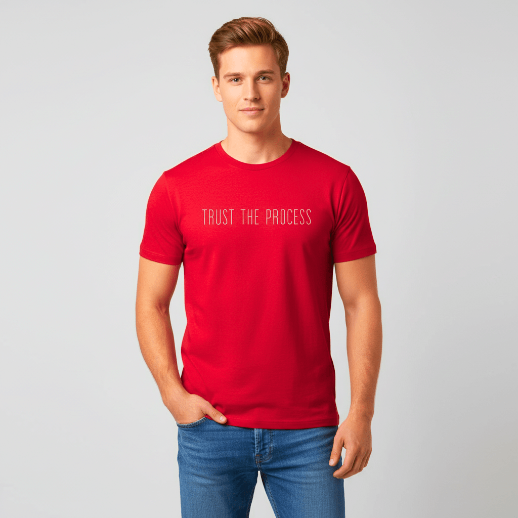 T-shirt unisexe en coton biologique – TRUST THE PROCESS (Blanc) - Wearistic