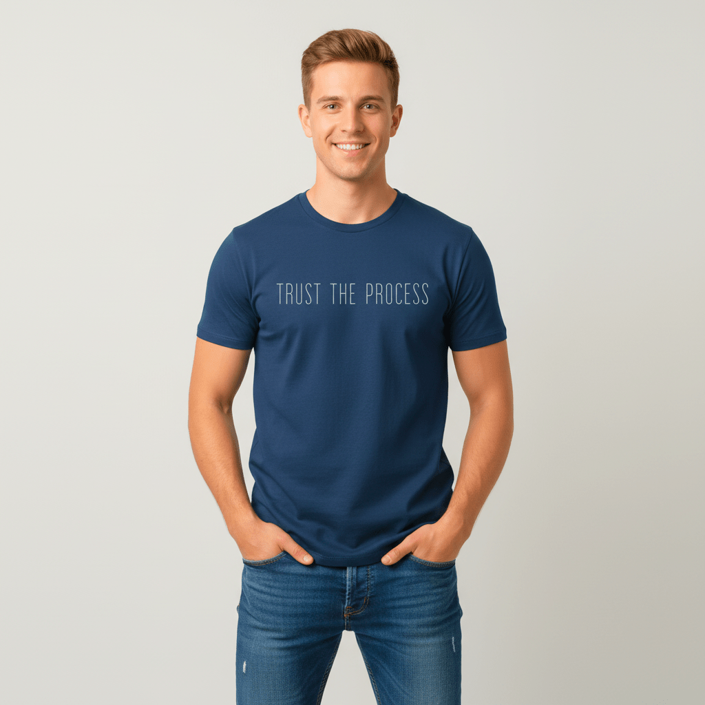 T-shirt unisexe en coton biologique – TRUST THE PROCESS (Blanc) - Wearistic