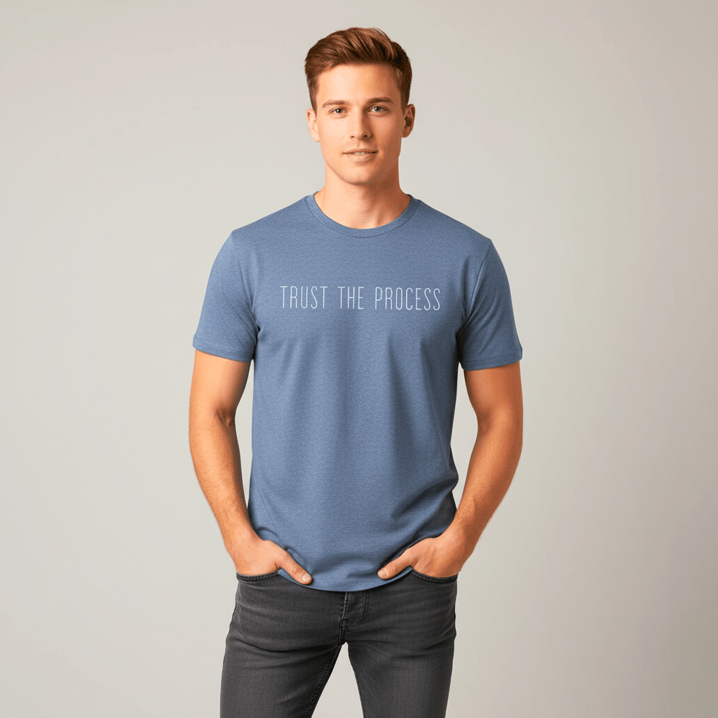 T-shirt unisexe en coton biologique – TRUST THE PROCESS (Blanc) - Wearistic