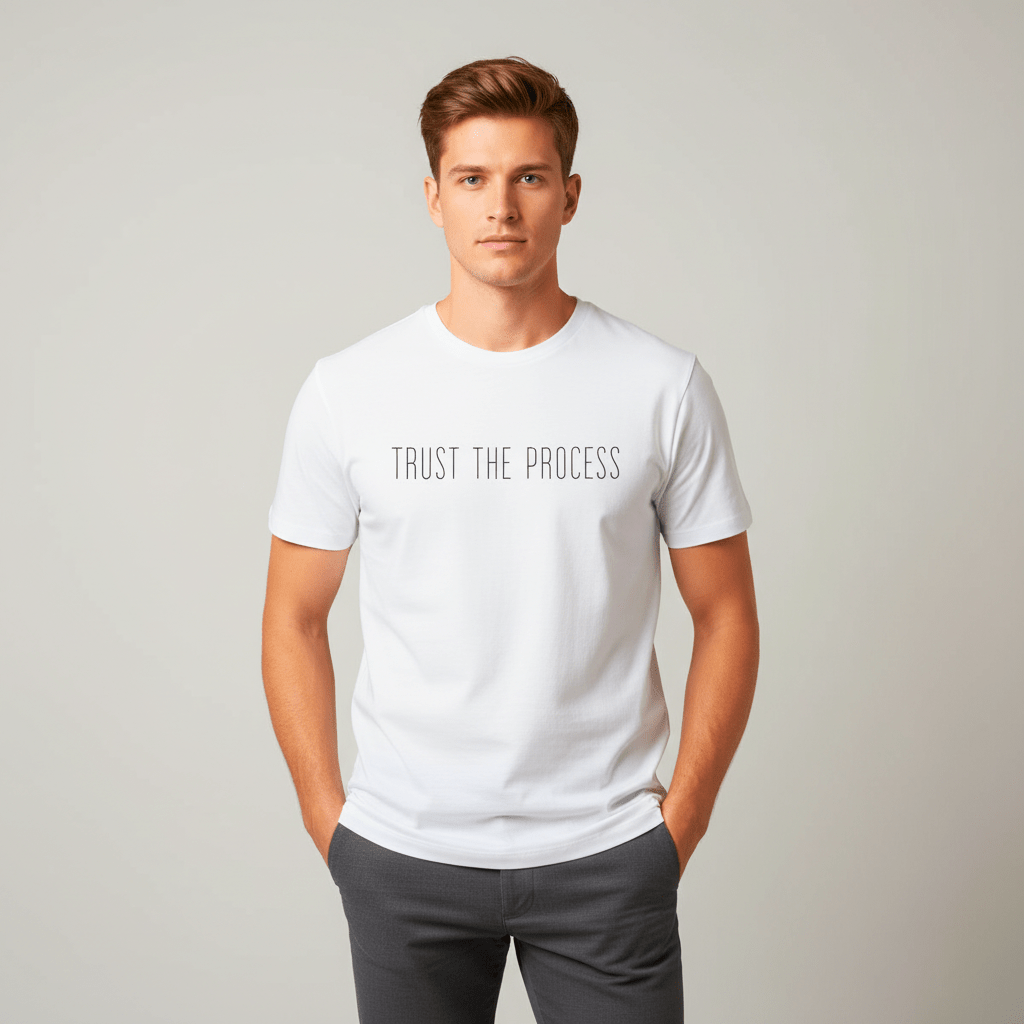 T-shirt unisexe en coton biologique – TRUST THE PROCESS (Noir) - Wearistic