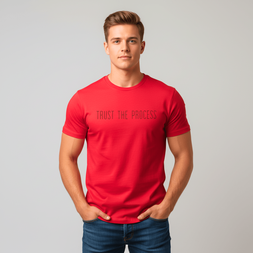 T-shirt unisexe en coton biologique – TRUST THE PROCESS (Noir) - Wearistic